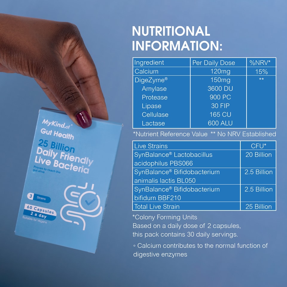 image 1 of MyKind.of Daily Friendly Live Bacteria 60 Capsules