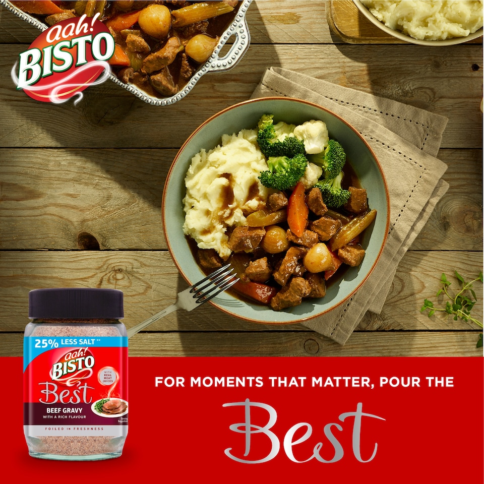 image 1 of Bisto Best 25% Less Salt Beef Gravy 250g