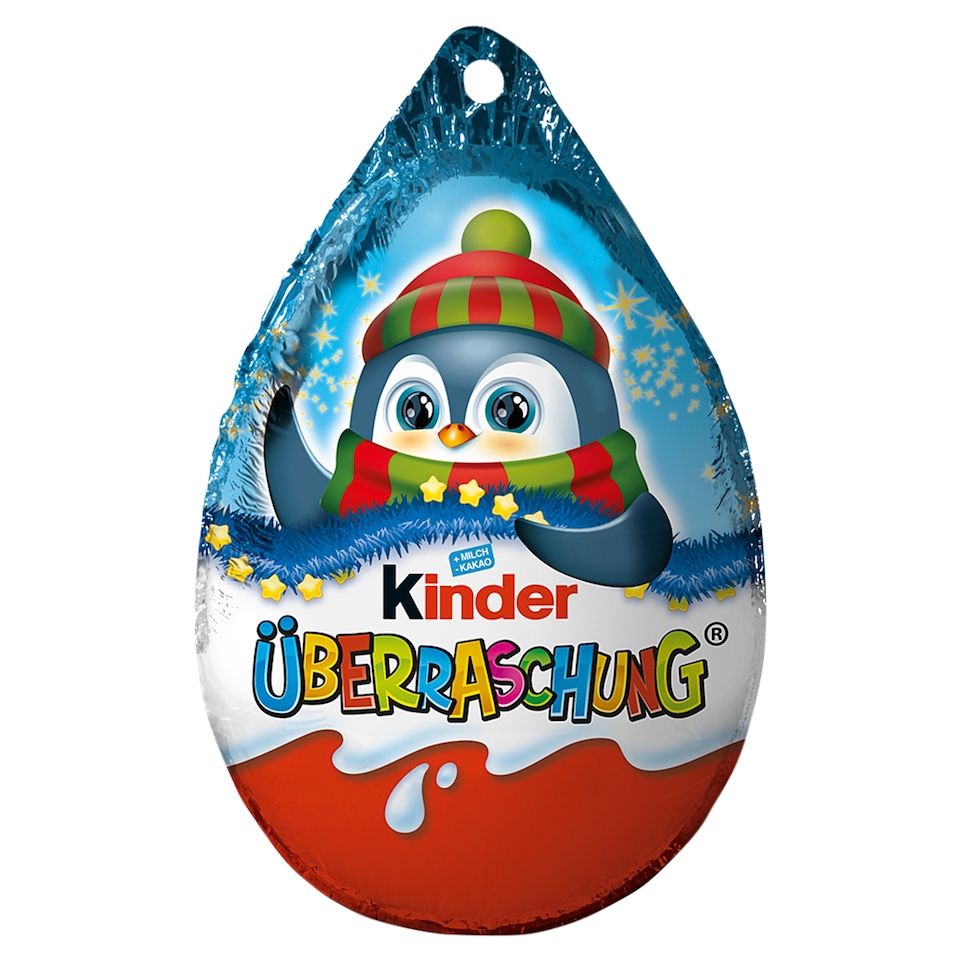 Kinder Surprise belső tejes réteggel bevont tejcsokoládé tojás, belsejében meglepetéssel 20 g