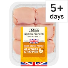 Tesco British Chicken Thigh Fillets 600G
