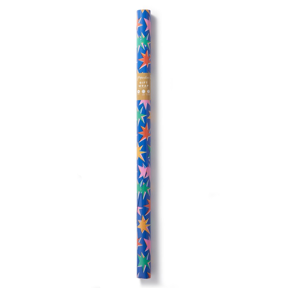 image 1 of Paperchase Christmas Star 3m Roll Wrap