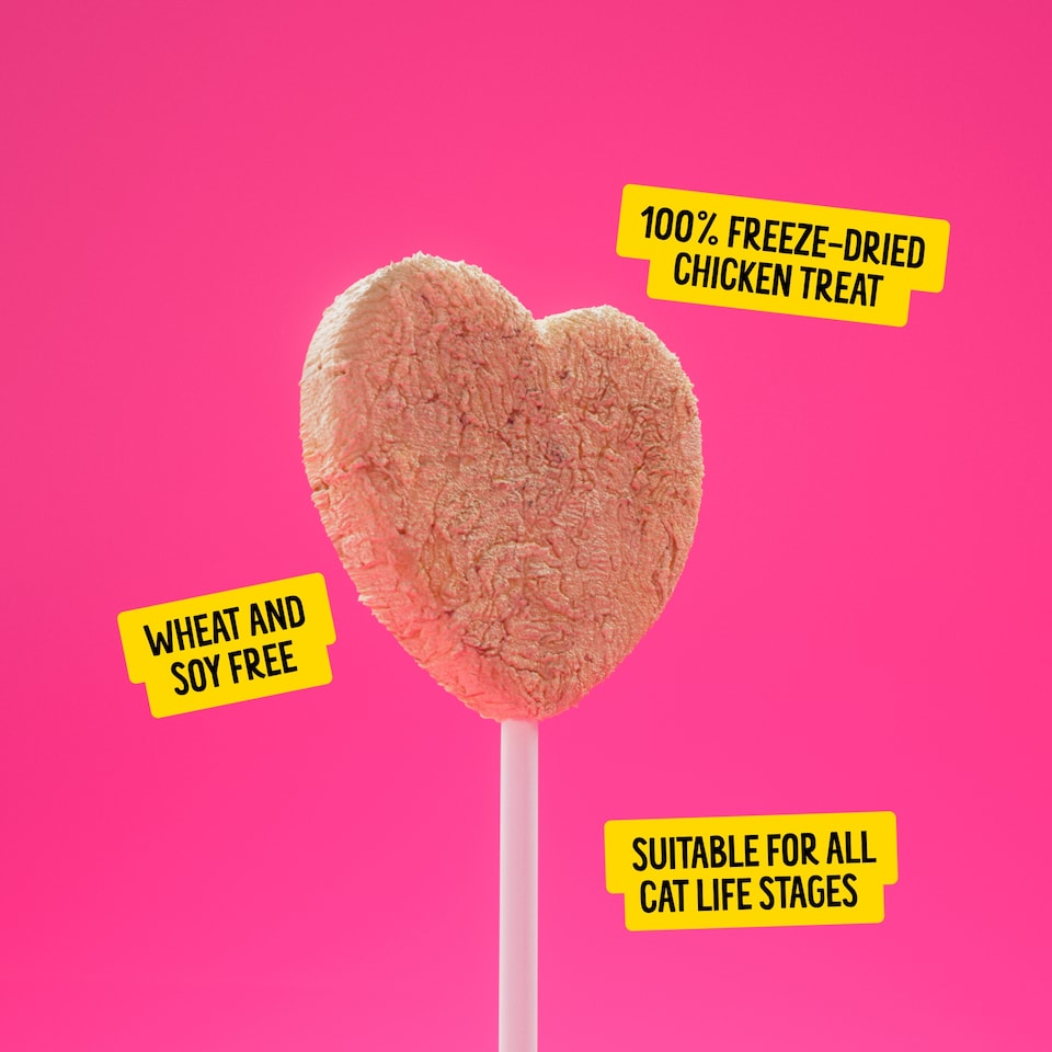 image 1 of Bonkers Purr Pops Freeze-Dried Cat Treats - Lip Smackin' Salmon 4 Pack 5.6g