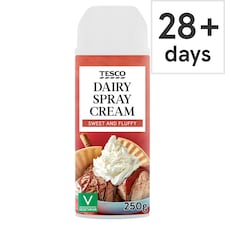 Tesco Real Dairy Spray Cream 250G
