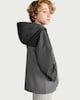 image 2 of F&F Boys Hooded Shower Resistant Raincoat in Grey
