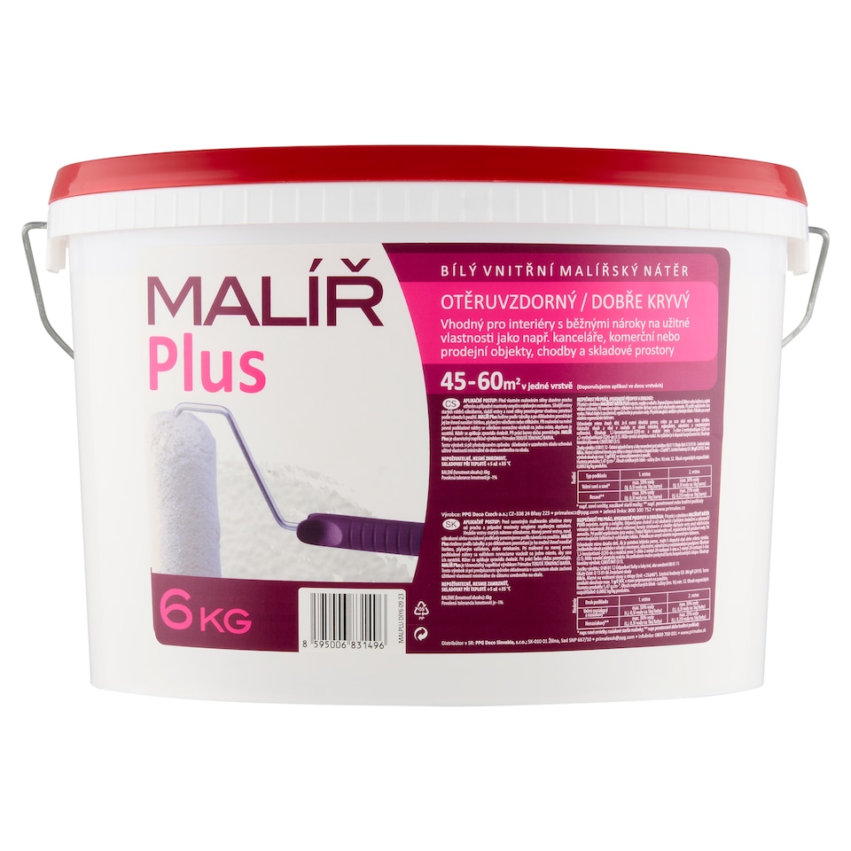 Malíř Plus bílý vnitřní malířský nátěr 6kg
