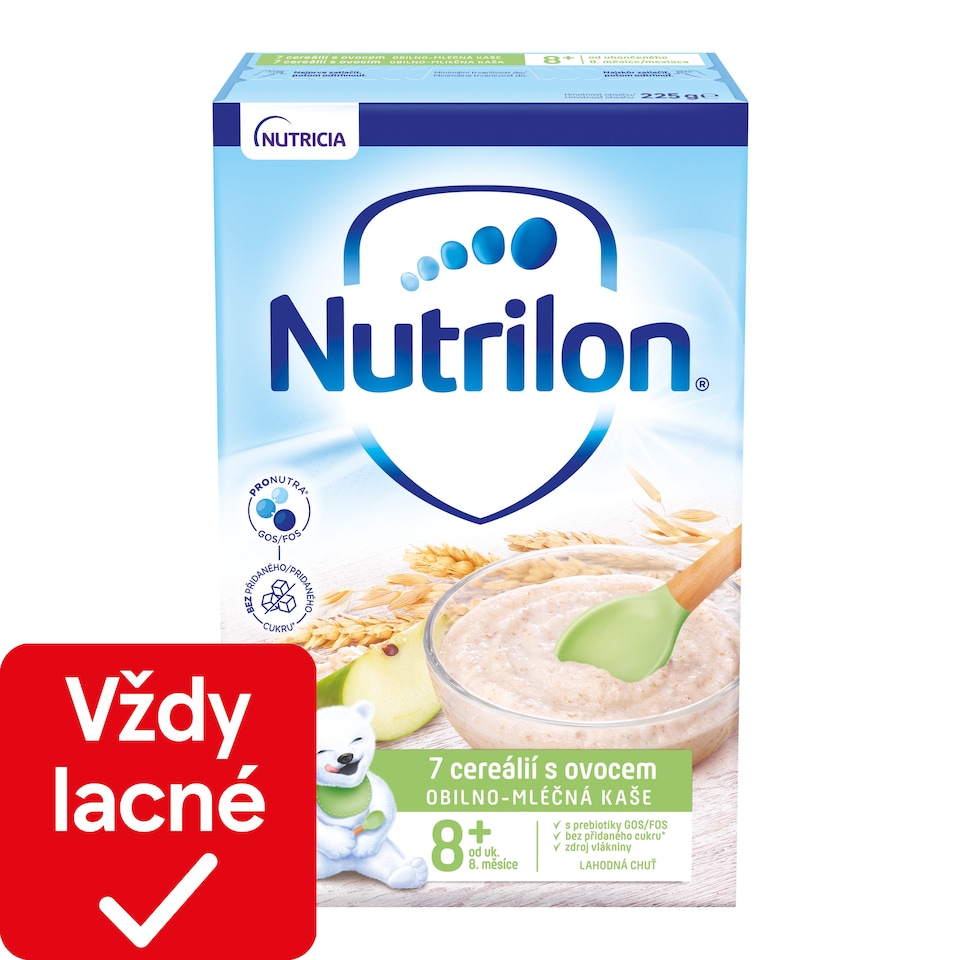 obrázok 1 z NUTRILON Pronutra Mliečna kaša 7 cereálií s ovocím 225g