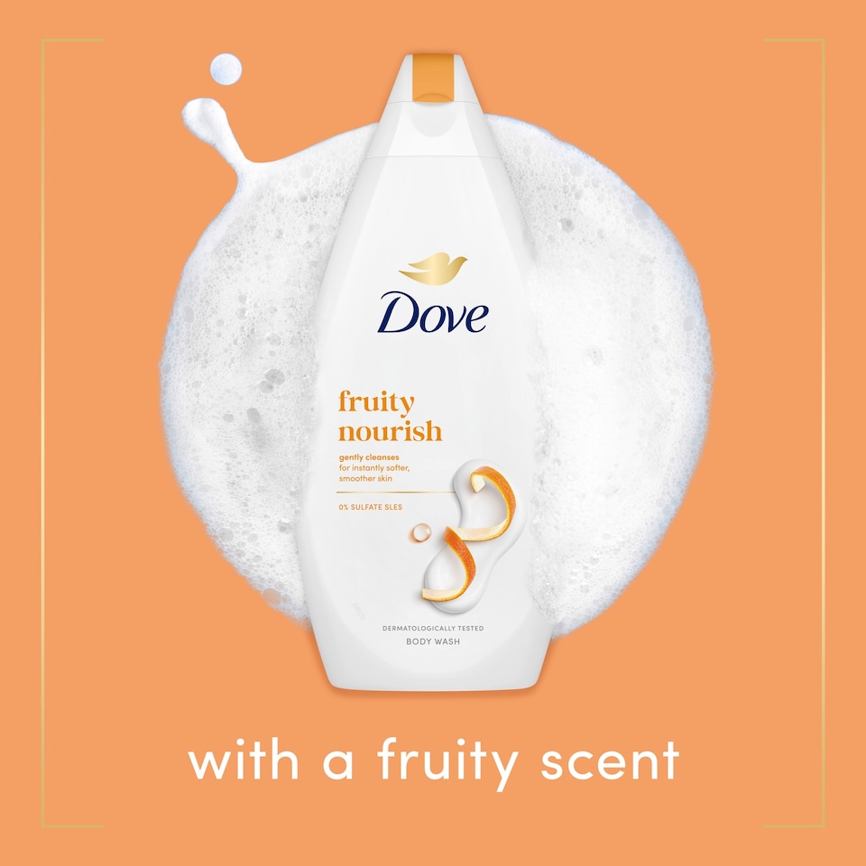 image 1 of Dove Fruity Nourish Body Wash Shower Gel 450ml