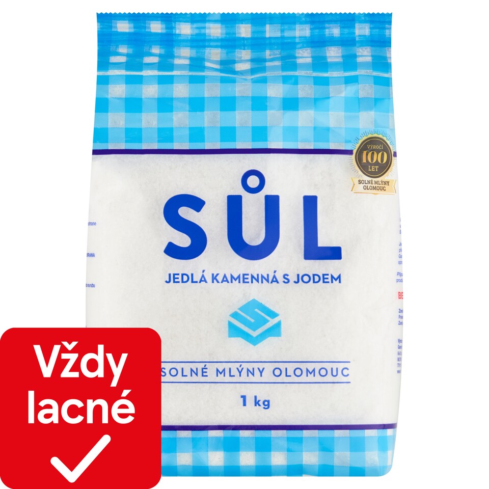 Solné Mlýny Rock Edible Iodized Salt Ground 1 kg