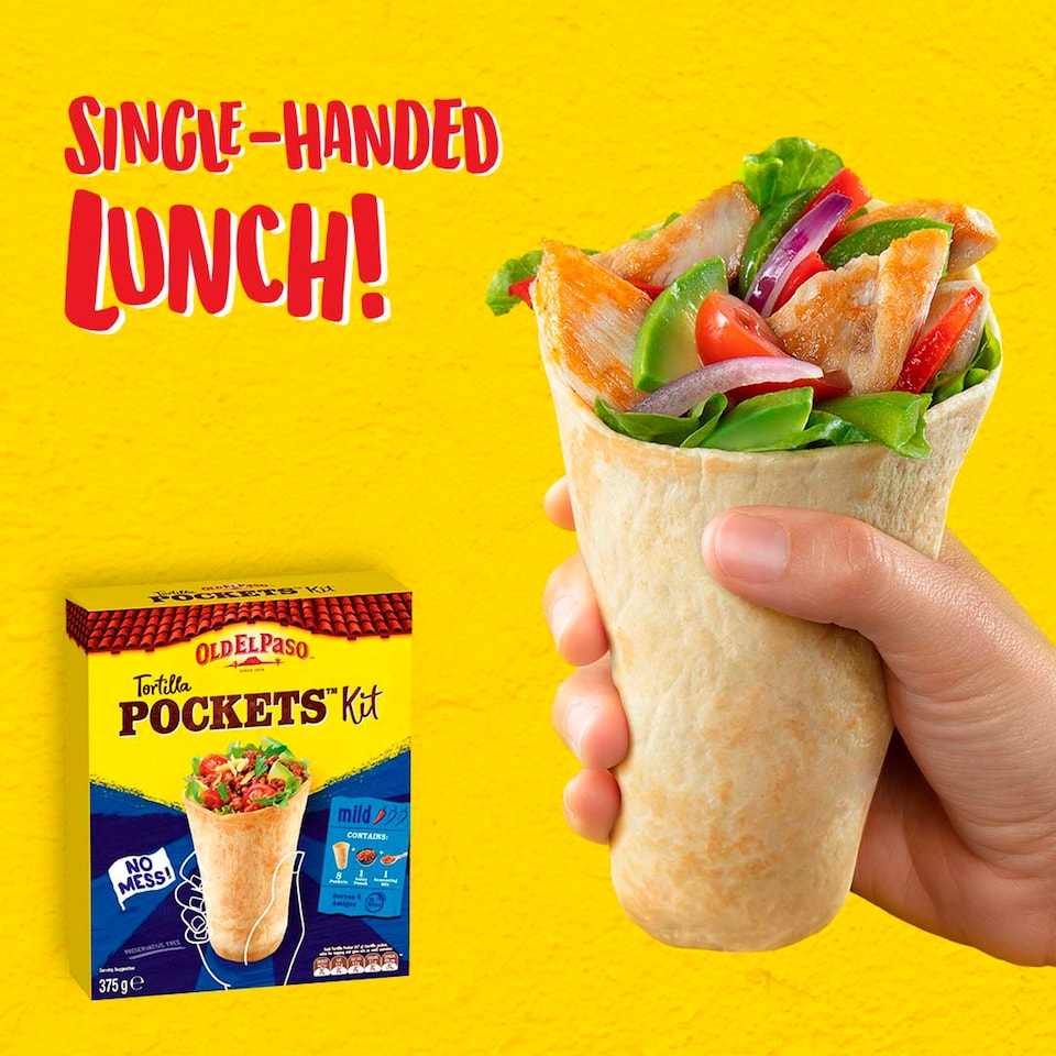 image 1 of Old El Paso Tortilla Pockets Kit Mild 375G