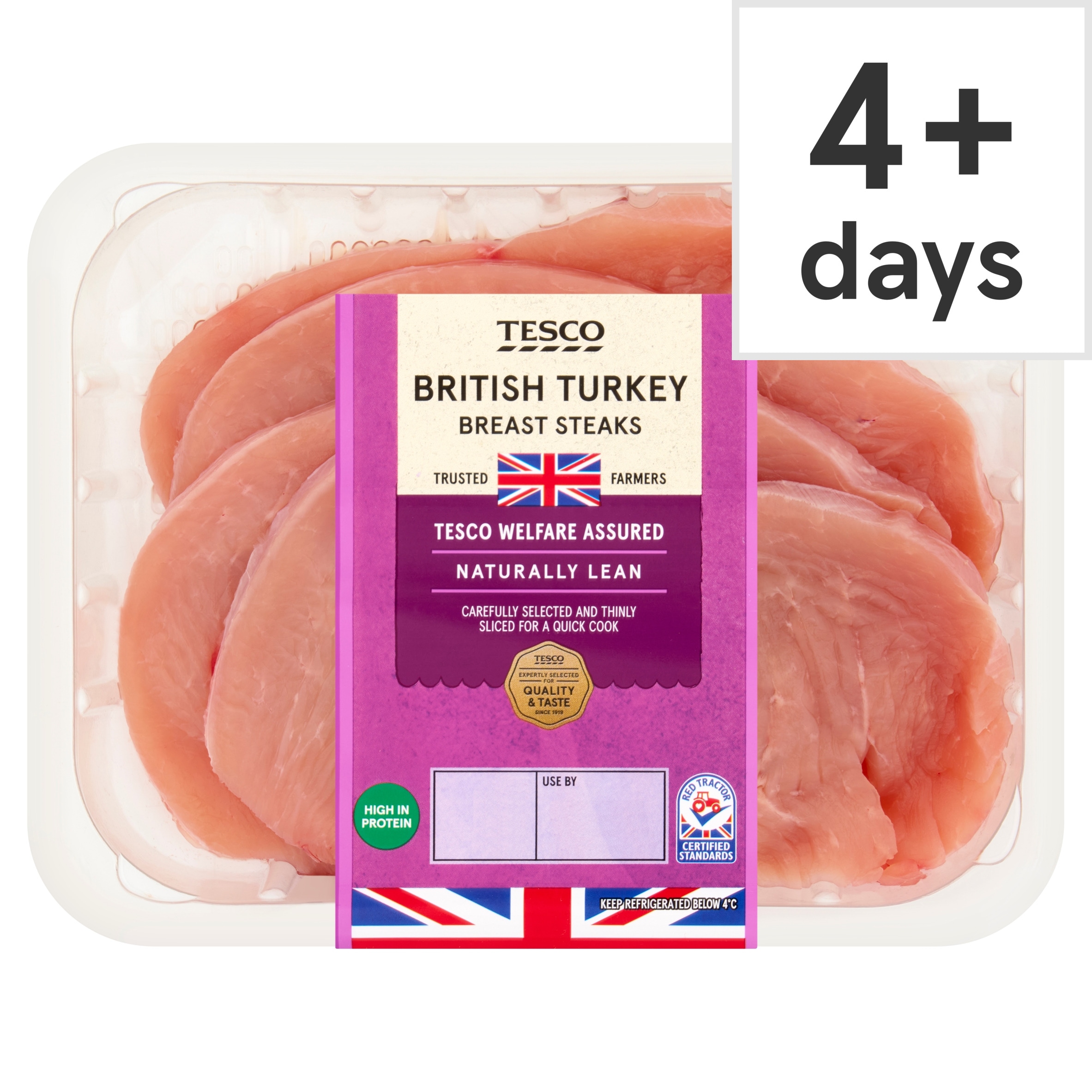 Tesco British Turkey Breast Steaks 380G