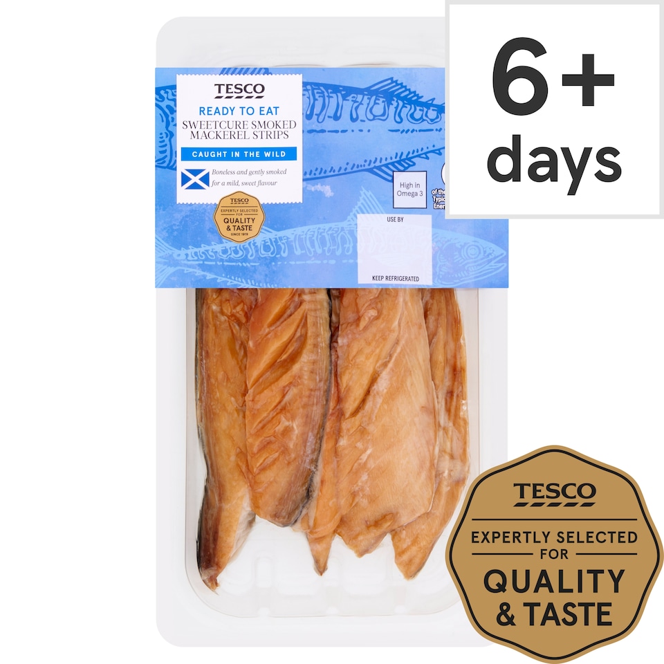 Tesco Sweetcure Smoked Mackerel Strips 200G