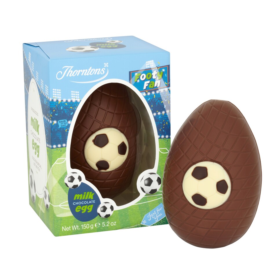 image 1 of Thorntons Milk Chocolate Football Easter Egg 150G