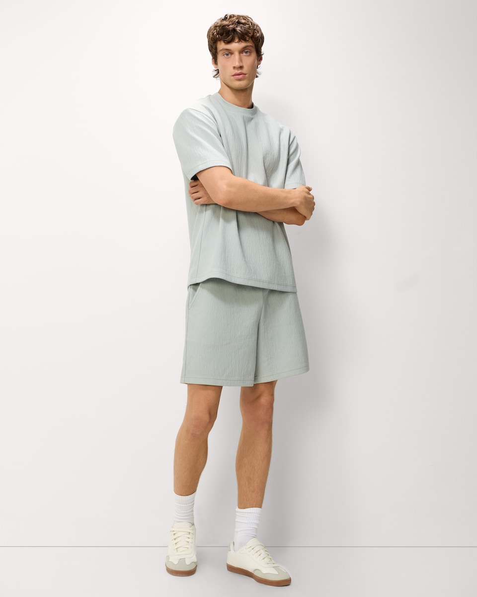 image 1 of F&F Textured T-Shirt in Green