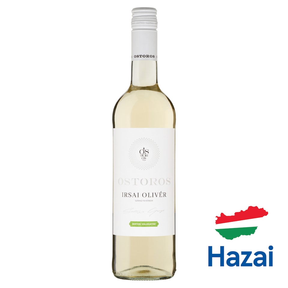 Ostorosbor Felső-Magyarországi Irsai Olivér száraz fehérbor 11% 750 ml 1. kép