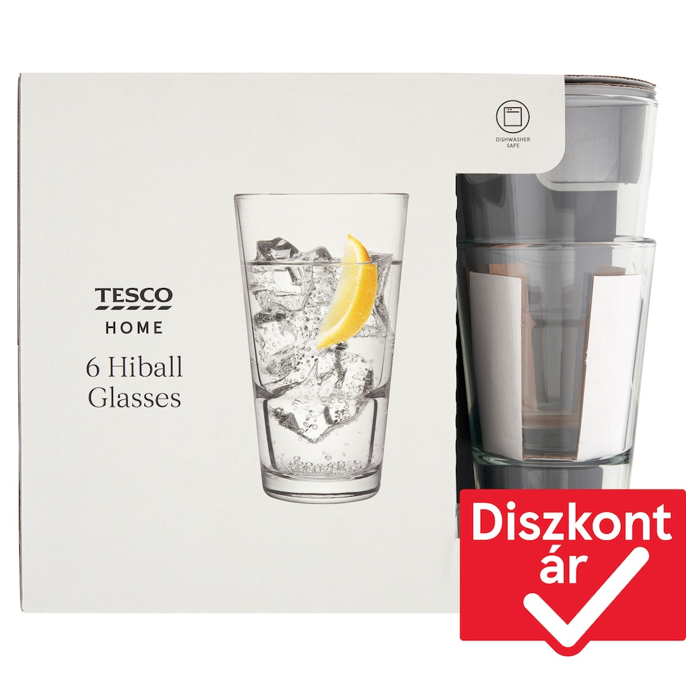 Tesco Home 420 ml-es magas falú pohár 6 db  1. kép