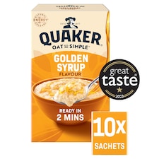 Quaker Oat So Simple Porridge Sachets - Golden Syrup 10x36g