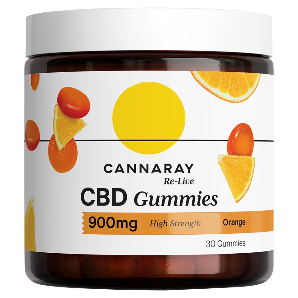 Cannaray Re-Live Orange CBD Gummies 300Mg 30s