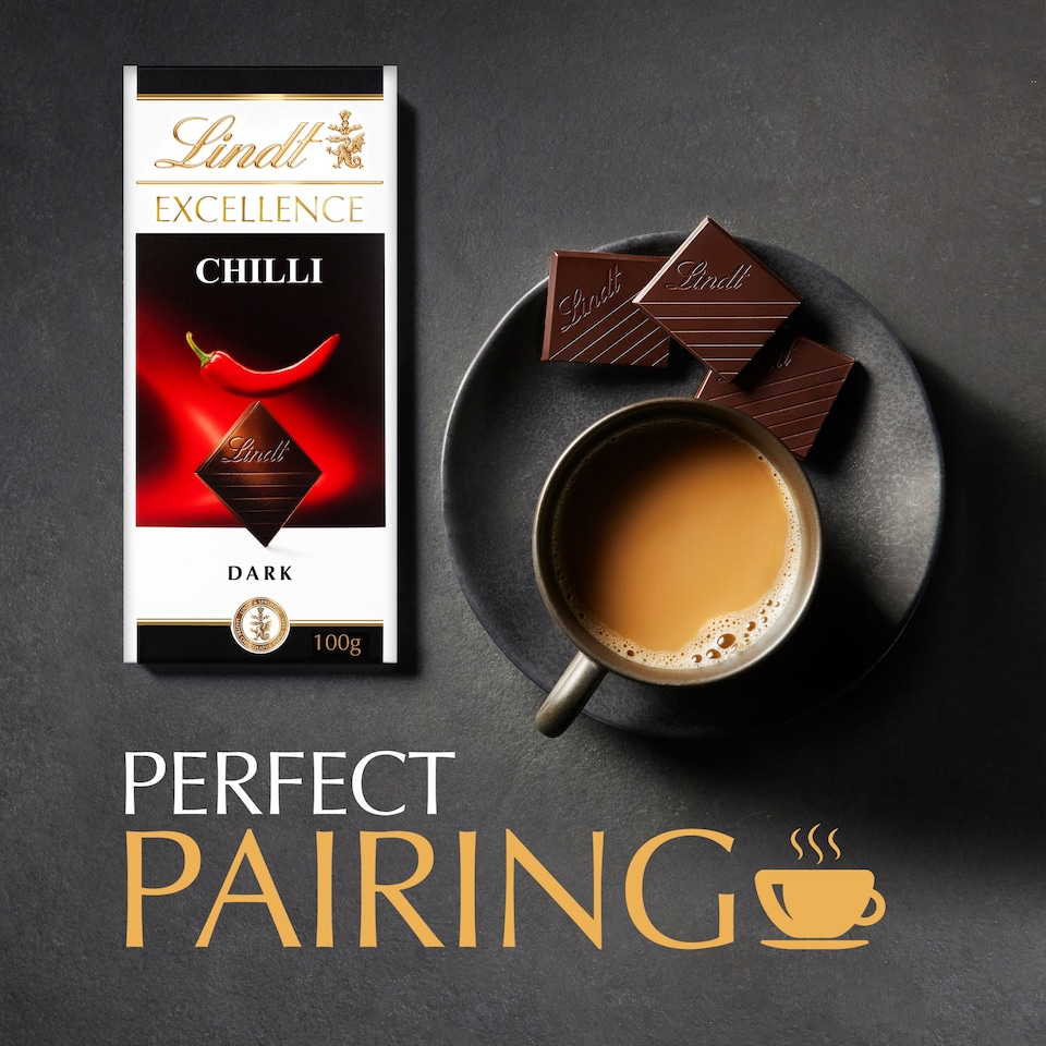 image 1 of Lindt Excellence Dark Chocolate Bar - Chilli 100g