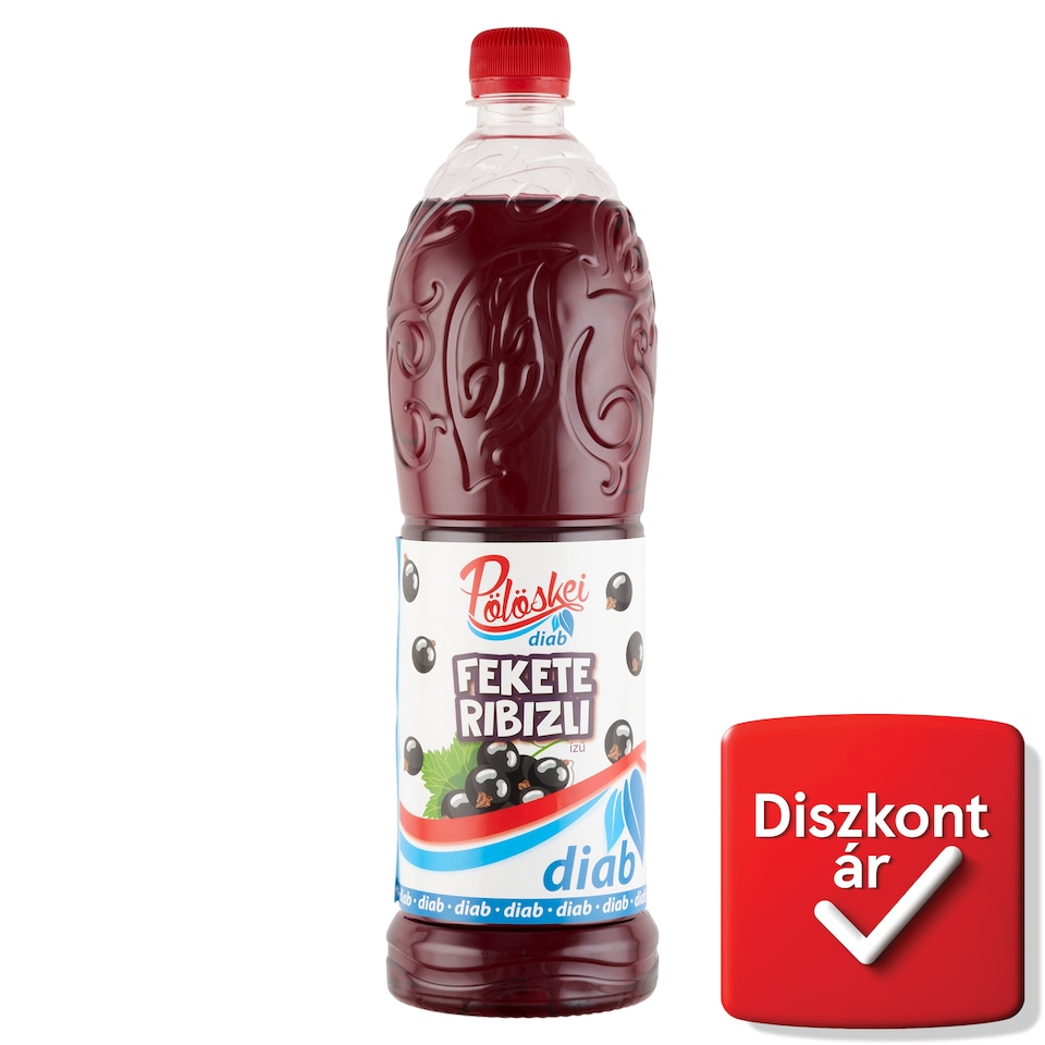 Pölöskei Diab fekete ribizli ízű szörp édesítőszerekkel 1 l