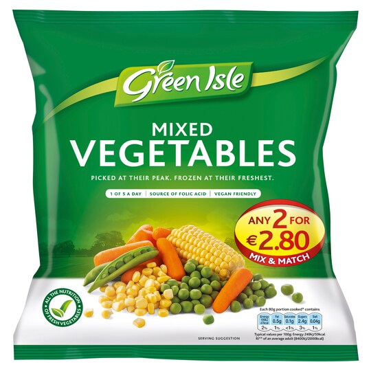 Green Isle Mixed Vegetables 450G Tesco Groceries