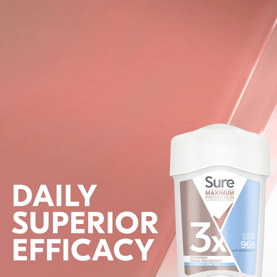 image 1 of Sure Women Clean Scent 96h Maximum Protection Antiperspirant Deodorant Cream 45ml