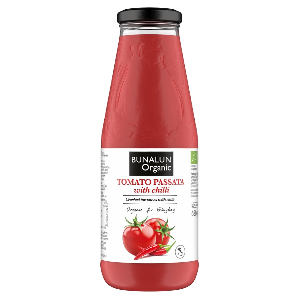 Bunalun Organic Tomato Passata With Chilli 680G