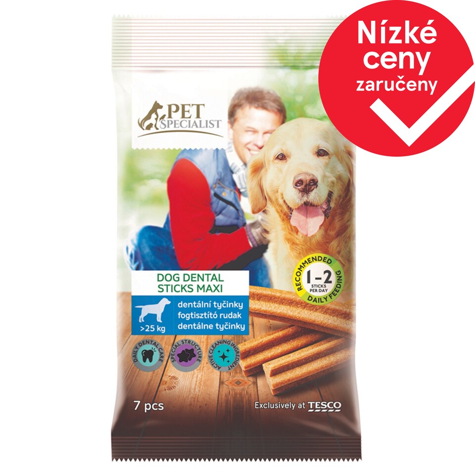 Tesco Pet Specialist Dentální tyčinky maxi 7 ks 270g