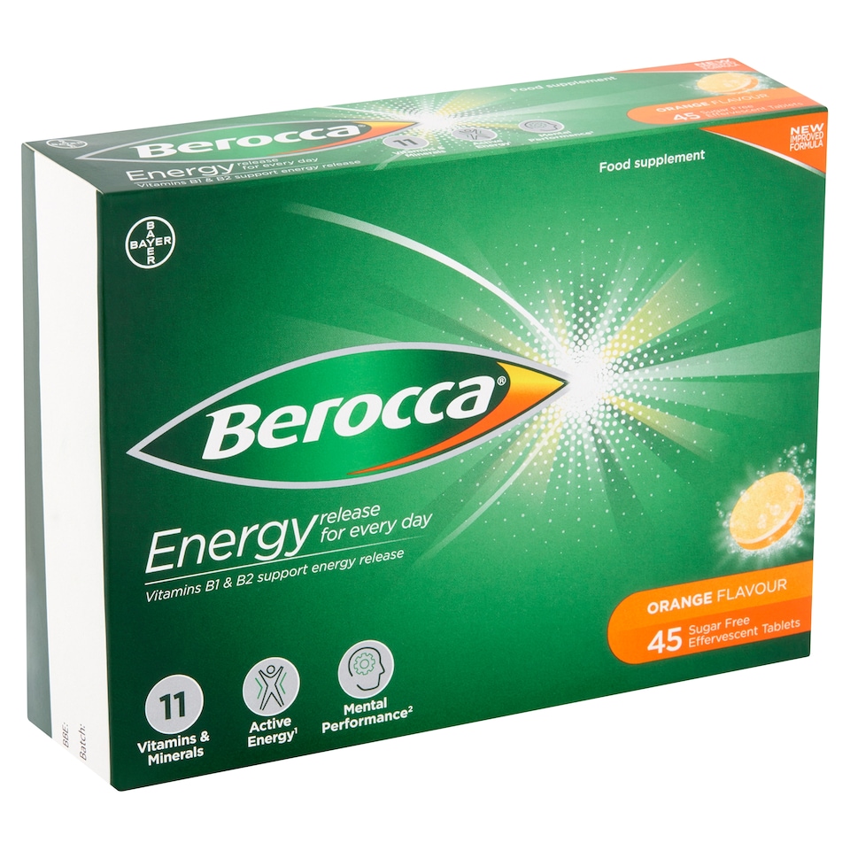image 1 of Berocca Orange Effervescent Vitamin Energy Tablets 45s
