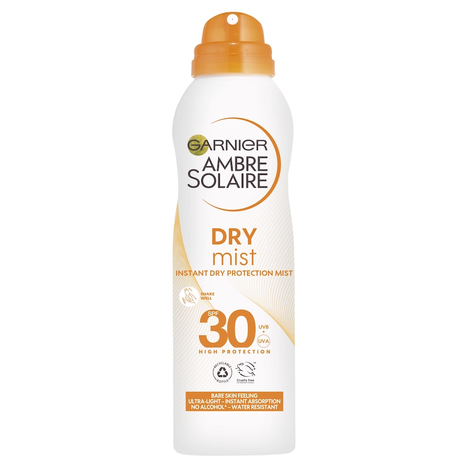image 1 of Garnier Ambre Solaire Dry Mist Spray Spf30 200Ml