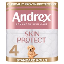 Andrex Skin Protect Toilet Tissue 4 Luxury Rolls 155 sheets