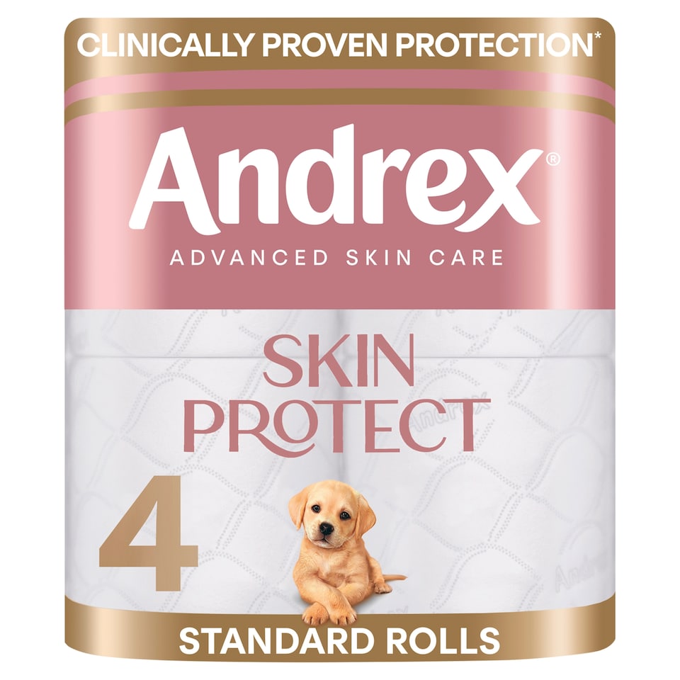 image 1 of Andrex Skin Protect Toilet Tissue 4 Luxury Rolls 155 sheets