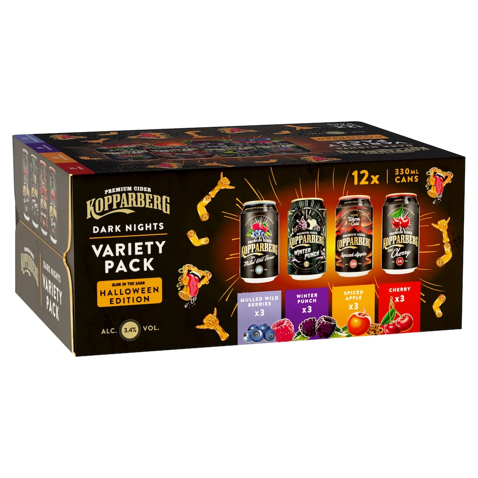 Kopparberg Dark Nights Variety Halloween Pack 12 x 330ml 