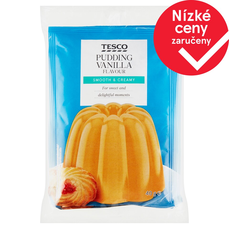 Tesco Puding v prášku s vanilkovou příchutí 3 x 40g