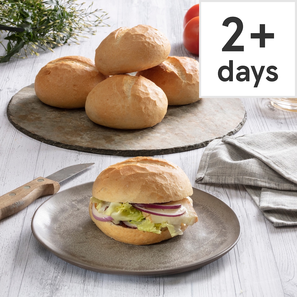 Tesco Crusty Rolls 4 Pack