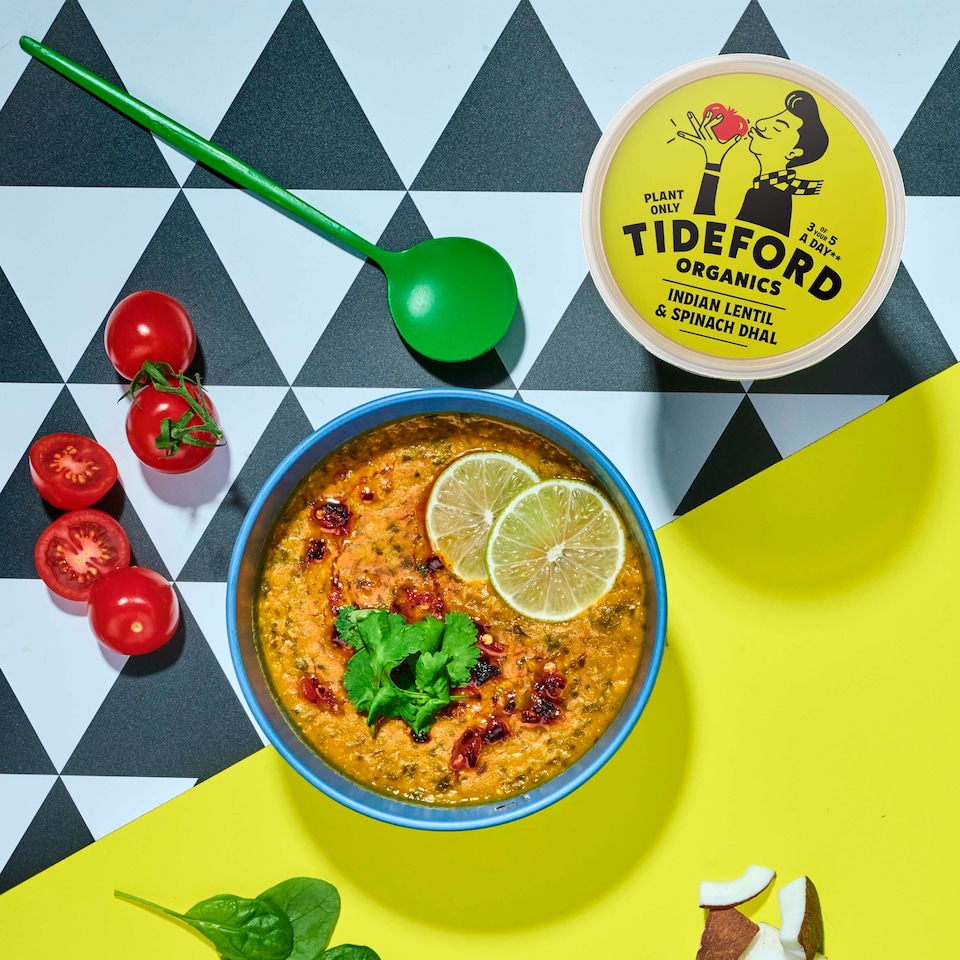 image 1 of Tideford Organics Indian Lentil & Spinach Dhal 560g