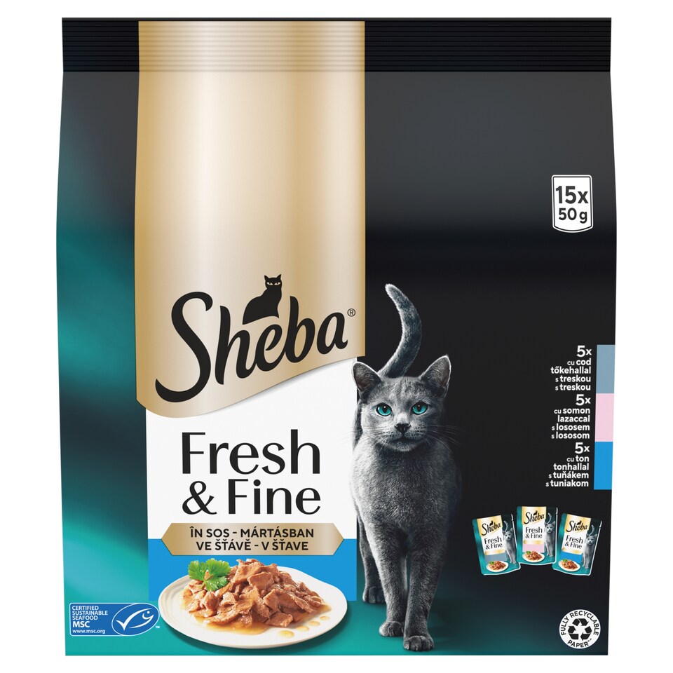 Sheba Fresh & Fine Ve šťávě 15 x 50g (750g)