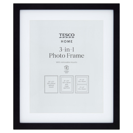 Tesco Photo Frame Double All Purpose 8X10 Black Tesco Groceries