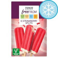 Tesco Free From 6 Strawberry Splits 6X70g