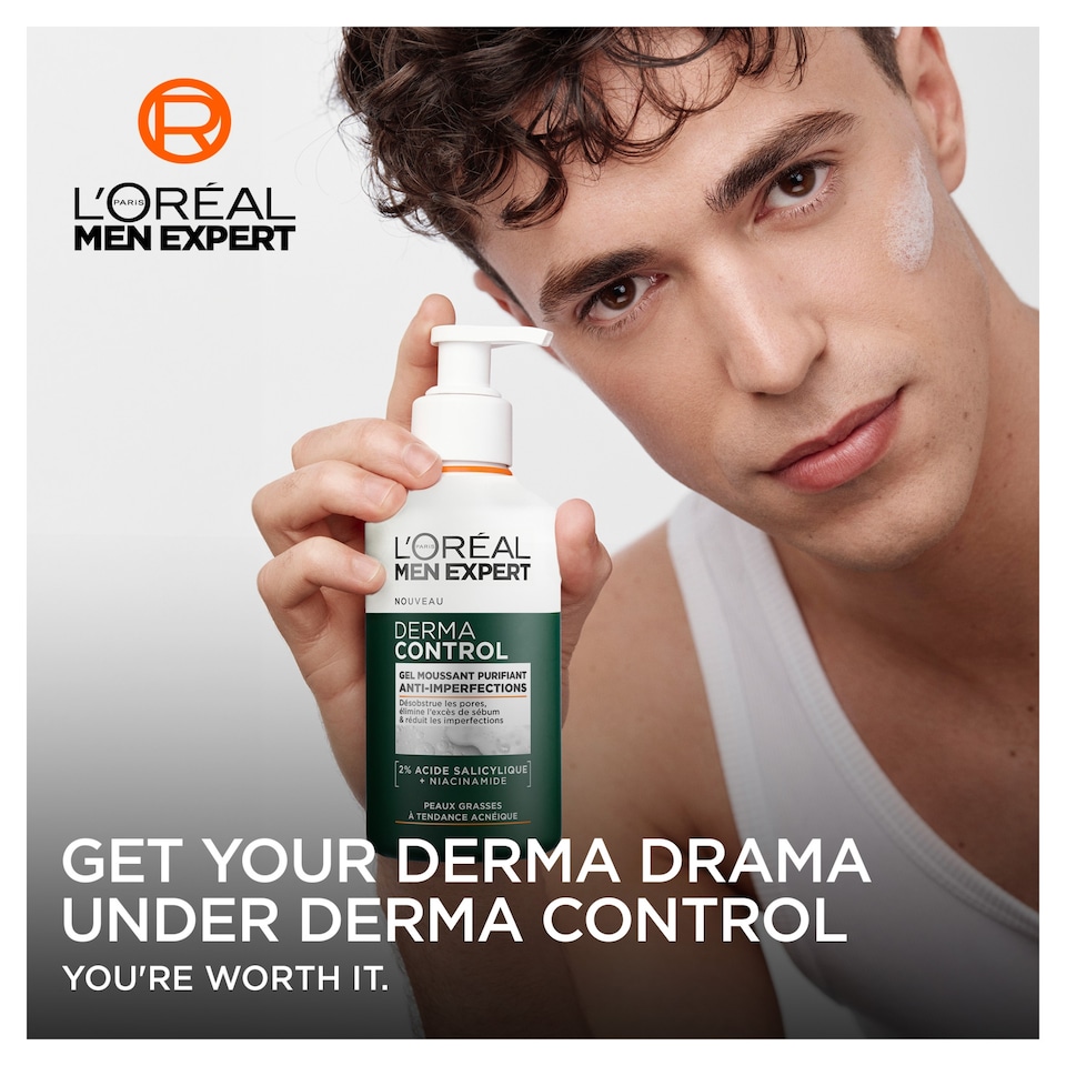 image 1 of  L'Oreal Men Expert Derma Control Gel Cleanser 260ml