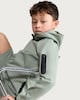 image 2 of F&F Active Boys Cotton Rich Zip Up Co-ord Hoodie in Green