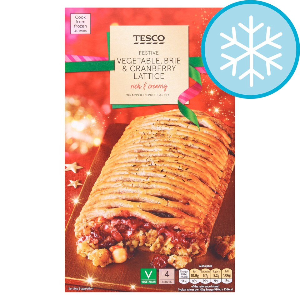 Tesco Vegetable Brie & Cranberry Lattice 500G