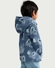 image 3 of F&F Boys Digger Print Hooded Raincoat in Blue