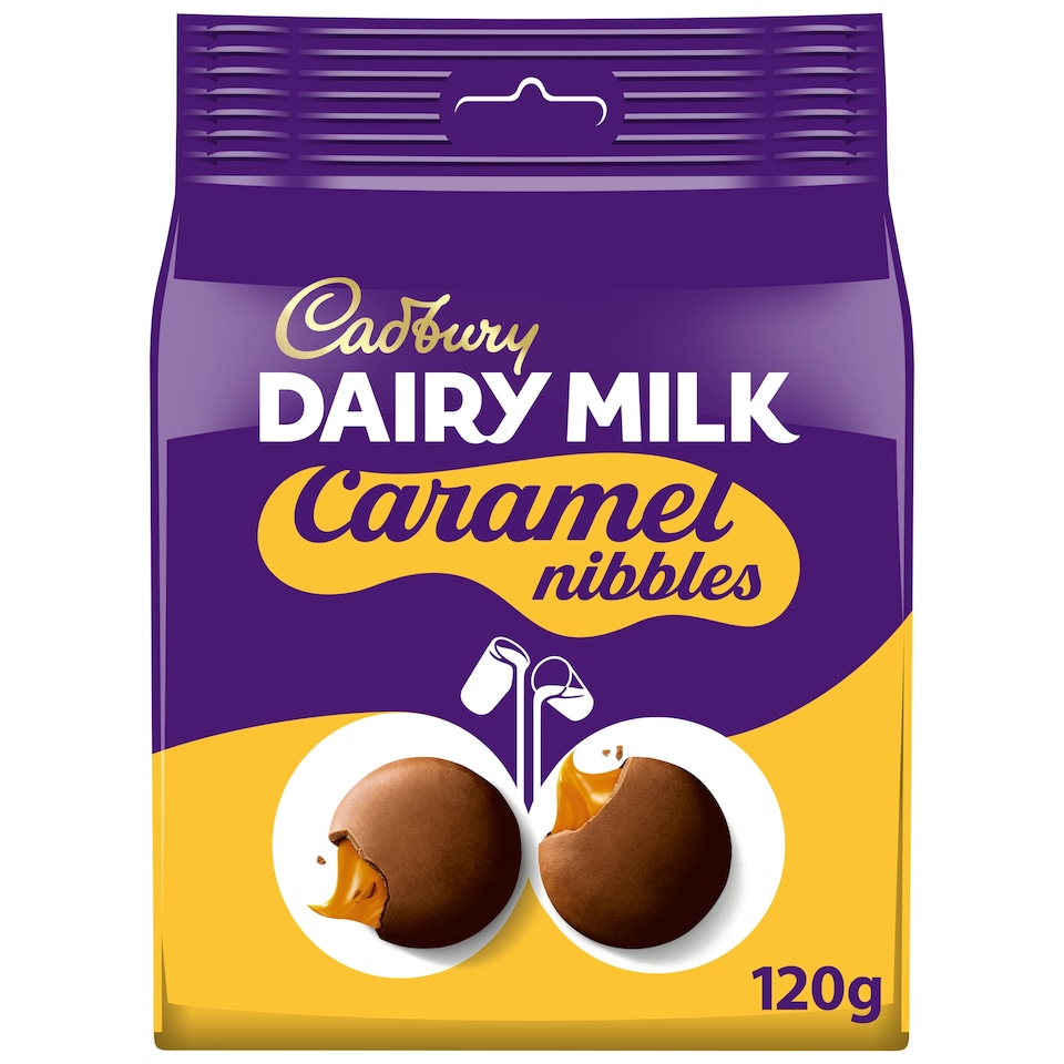 Cadbury Dairy Milk Caramel Nibbles Chocolate Bag 120G