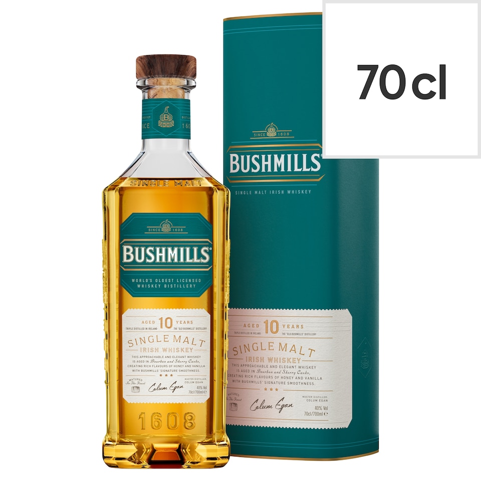 image 1 of Bushmills Single Malt Irish Whiskey Aged 10 Years 700ml