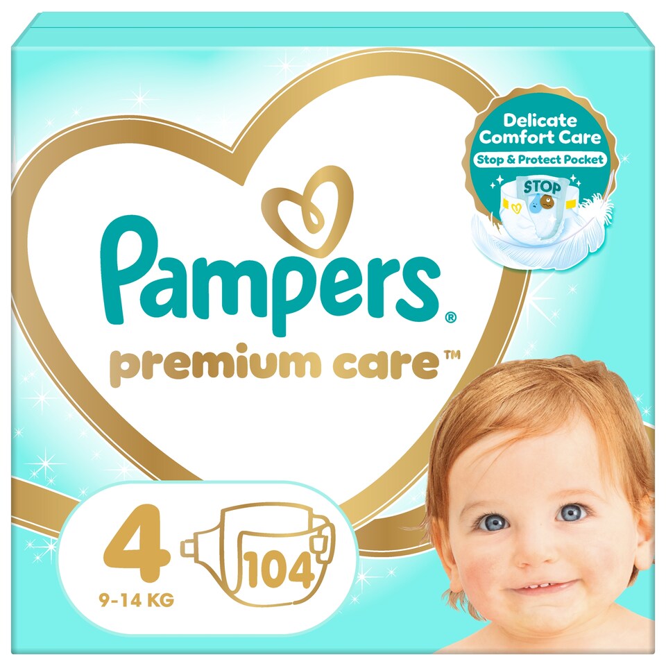 image 1 of Pampers Premium Care veľkosť 4, 104 Plienok, 9kg-14kg