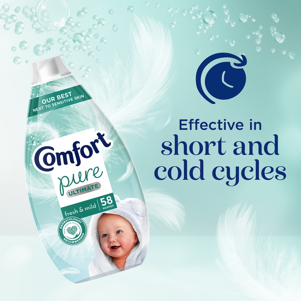 image 1 of Comfort Ultimate Pure Fresh & Mild Fabric Ultra-Concentrated Fabric Conditioner 58 Wash 870ML