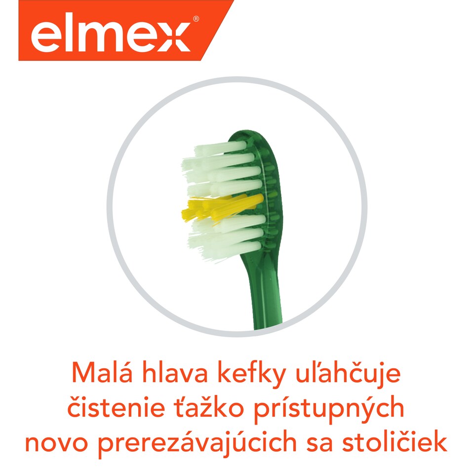 obrázok 1 z elmex®Junior detska zubná kefka mäkká pre deti vo veku 6 – 12 rokov 1 ks