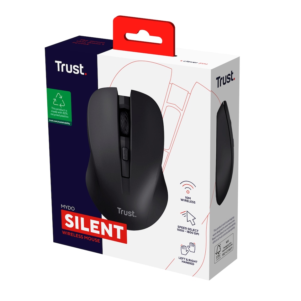 Trust Mydo Silent Wireless Mouse Black