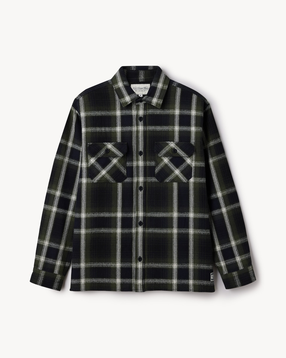 image 1 of RDA Pure Cotton Check Shirt in Green