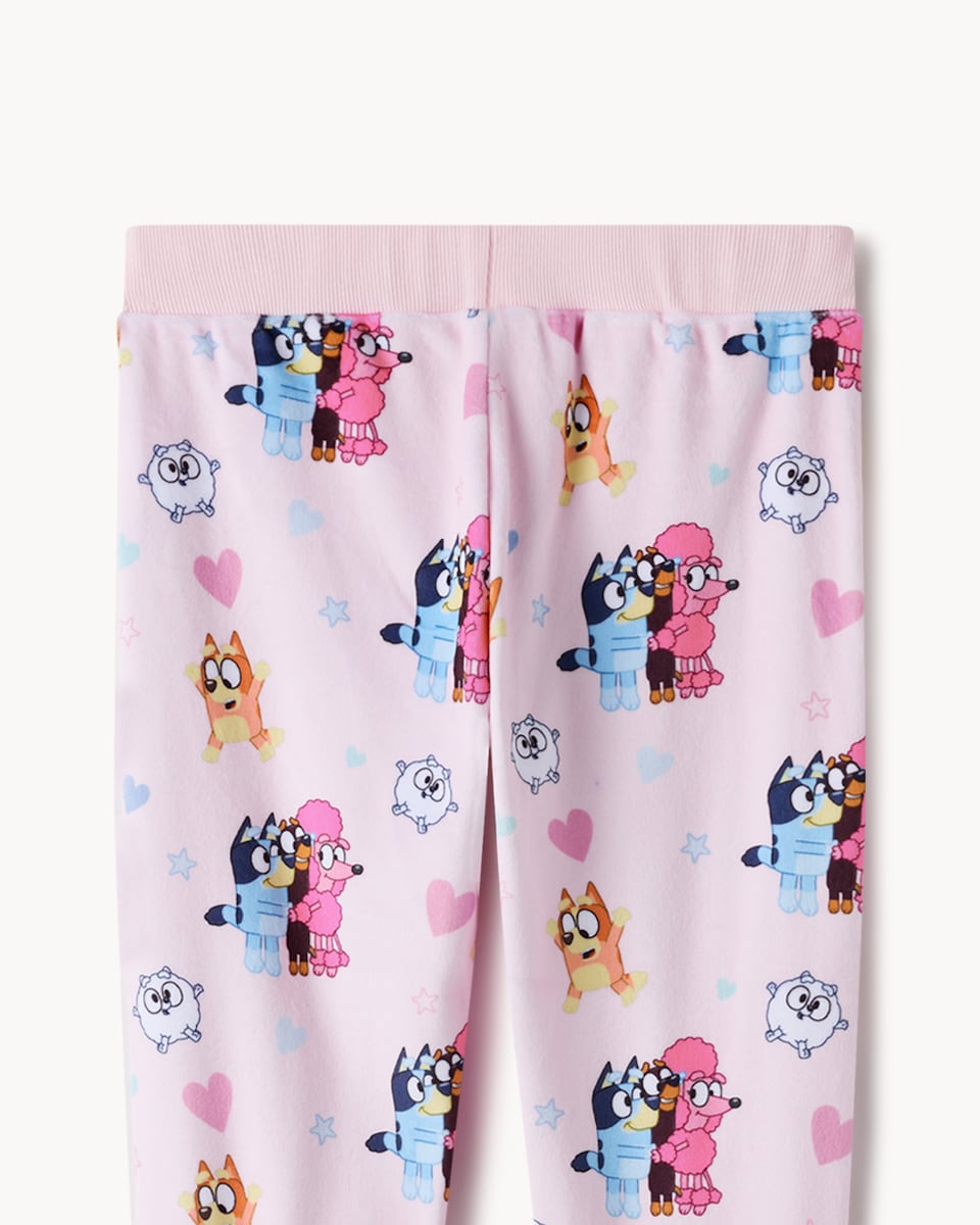 image 1 of Bluey 2-Piece Printed Fleece Pyjama Set in Multi